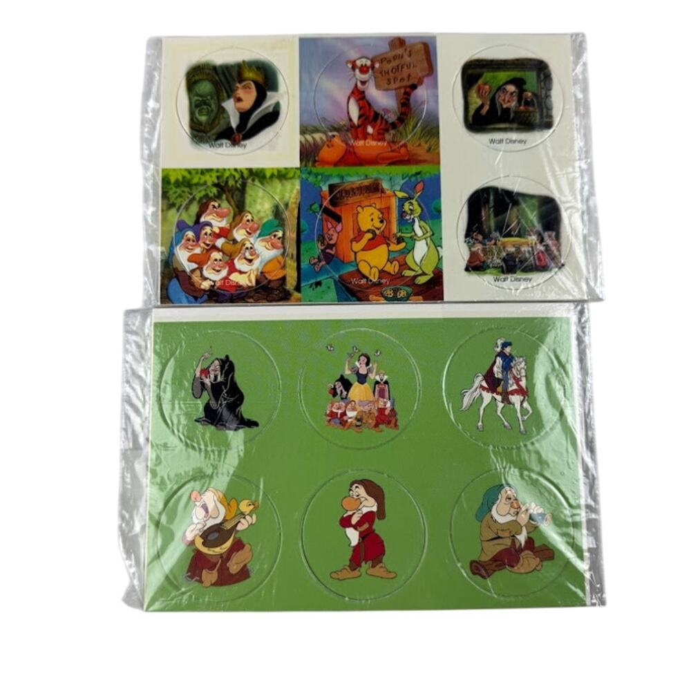 Lot of 12 Vintage Disney Character Pogs - 2 Unpunched Cards